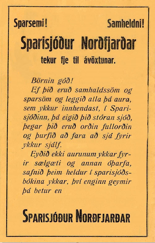 Sparisjóður Norðfjarðar tekur fé til ávöxtunar